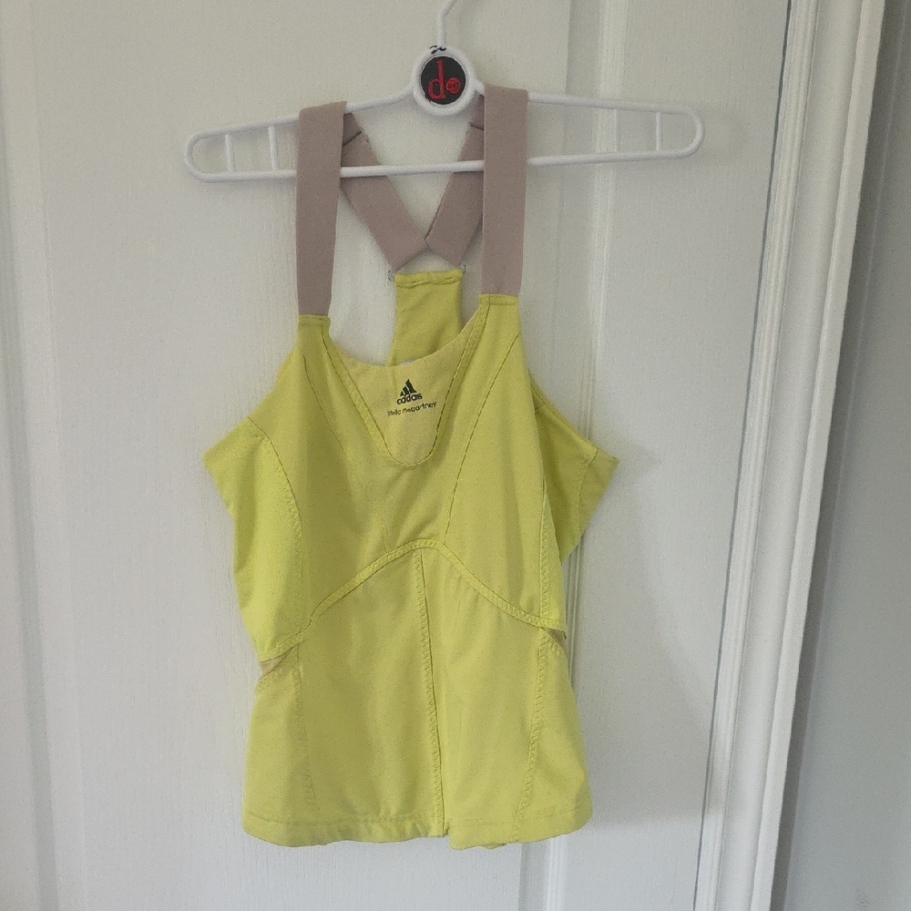 Adidas & Stella McCartney Lime Green Tank with Beige Straps
